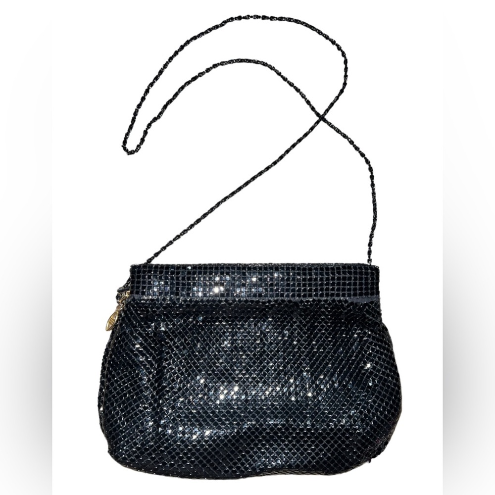 Vintage Bags By Marlo Black Metal Mesh Beached Evening Shoulder Bag Purse